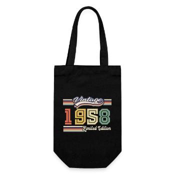 Cadeau D'anniversaire 1958 Génial Depuis 1958 vint - Sac à bouteille - noir - Devant