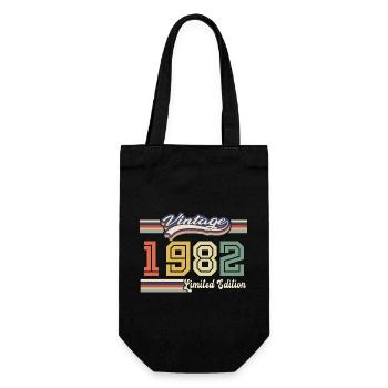 Cadeau D'anniversaire 1982 Génial Depuis 1982 vint - Sac à bouteille - noir - Devant