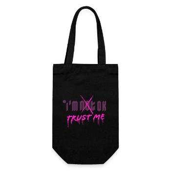 I'm OK. Trust me. (pink) - Geschenkbeutel für Flaschen - Schwarz - Vorne