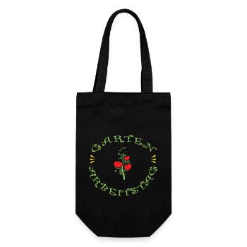 Gartenarbeitstag ist mein Lieblingstag - Geschenkbeutel für Flaschen - Schwarz - Vorne