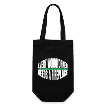 cool funny craftsmen design hobbyists forester - Gift Bag for Bottles - black - Front