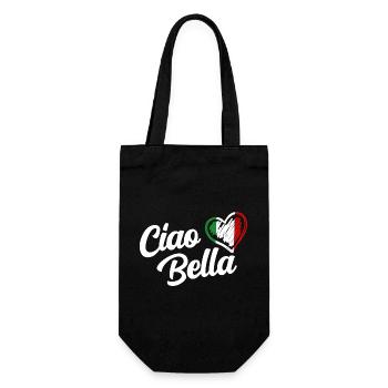 Womens Ciao Bella Italian Hello Beautiful Gift - Gift Bag for Bottles - black - Front