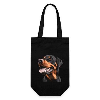 Chien Rottweiler - Sac à bouteille - noir - Devant