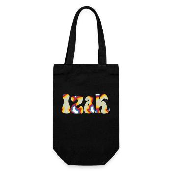 Artfully named Izak - Gift Bag for Bottles - black - Front