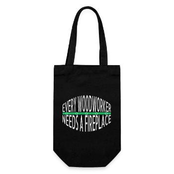 hearbeat chainsaw carpenter plumber joke - Gift Bag for Bottles - black - Front