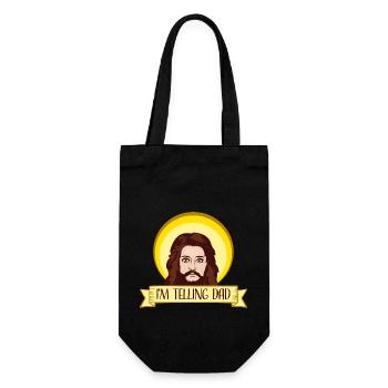 Je dis à papa drôle Jésus Meme Dieu Religieux - Sac à bouteille - noir - Devant