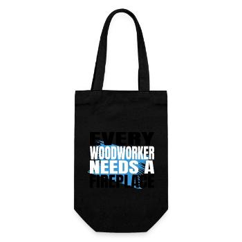 humor mason construction carpenter - Geschenkbeutel für Flaschen - Schwarz - Vorne