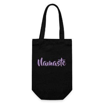 Namaste - Geschenkbeutel für Flaschen - Schwarz - Vorne
