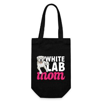 White Labrador Retriever White Lab - Gift Bag for Bottles - black - Front