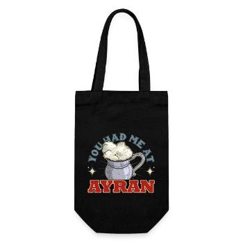 Getränk Türkisch National Ayran Türkei Joghurt - Geschenkbeutel für Flaschen - Schwarz - Vorne