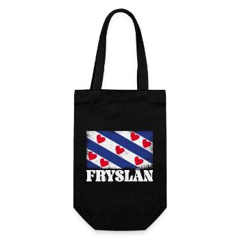 Holzschuh Niederlande National Königstag - Geschenkbeutel für Flaschen - Schwarz - Vorne