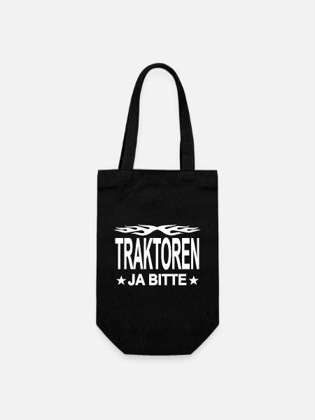 Traktor - Geschenkbeutel für Flaschen - Schwarz