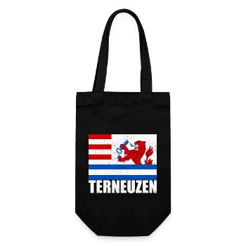 Niederlande Amsterdam Holzschuh Urlaub Reise - Geschenkbeutel für Flaschen - Schwarz - Vorne