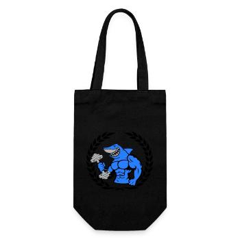 shark hai bodybuilding Hantel - Geschenkbeutel für Flaschen - Schwarz - Vorne