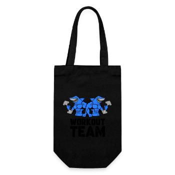 shark hai bodybuilding workout - Geschenkbeutel für Flaschen - Schwarz - Vorne