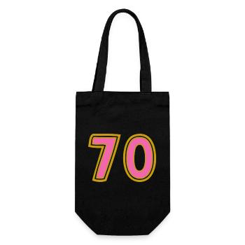 70. 70 ANS. 70e ANNIVERSAIRE. ANNIVERSAIRE 70 ANS. - Sac à bouteille - noir - Devant