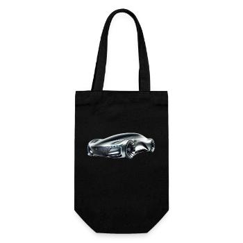 Voiture futuriste - Sac à bouteille - noir - Devant