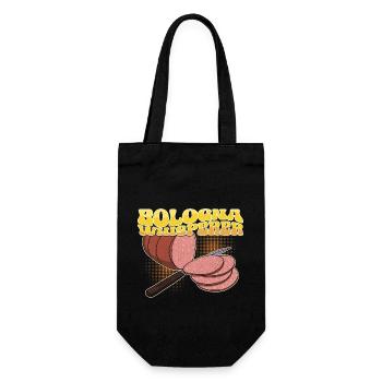 Wurst Essen Bologna Italien Italienische Küche - Geschenkbeutel für Flaschen - Schwarz - Vorne