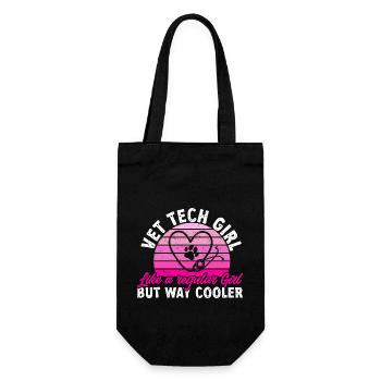 Vet Tech Veterinary Veterinary Technician - Gift Bag for Bottles - black - Front