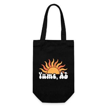 Sonnenuntergang Yuma Arizona Erlebnis - Geschenkbeutel für Flaschen - Schwarz - Vorne