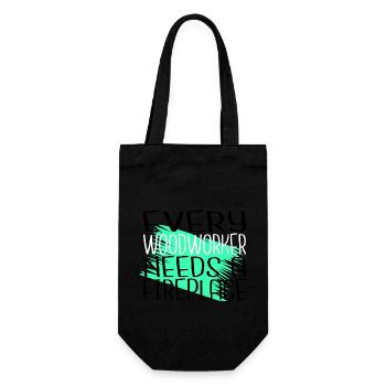 Present Carpenter Girl Tshirts Statement Badge - Gift Bag for Bottles - black - Front