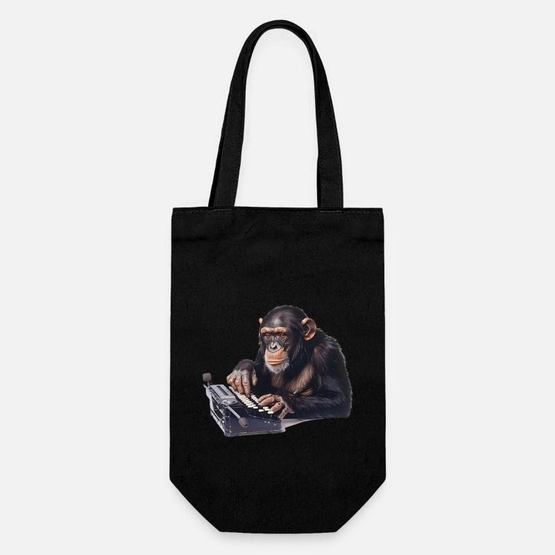 Das Infinite-Monkey-Theorem, ein Gedankenabenteuer - Geschenkbeutel für Flaschen - Schwarz