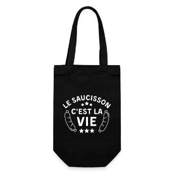 Le saucisson c est la vie 1 - Sac à bouteille - noir - Devant
