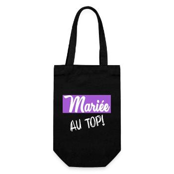 Junggesellinnenabschied. HOCHZEIT - Geschenkbeutel für Flaschen - Schwarz - Vorne