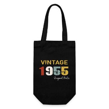 Original parts 1955 - 69th Anniversary Gift - Gift Bag for Bottles - black - Front