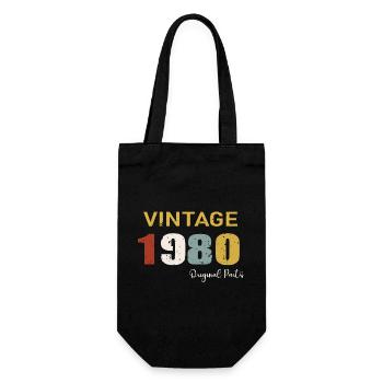 Original parts 1980 - 44 Years Anniversary Gift - Gift Bag for Bottles - black - Front