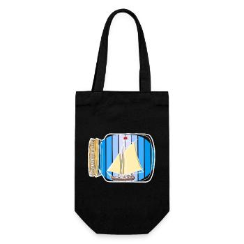 voilier, nautique, nautique, côtier, maritime - Sac à bouteille - noir - Devant