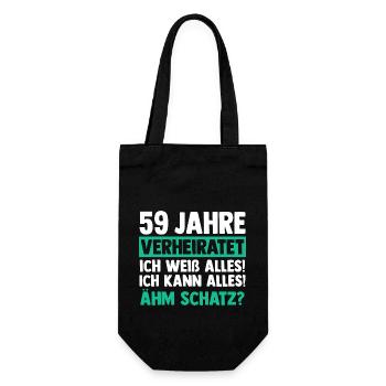 Marriage Tidal Wedding 59 Years Married Wedding - Gift Bag for Bottles - black - Front