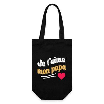 Belle idée cadeau fete des pères anniversaire papa - Sac à bouteille - noir - Devant