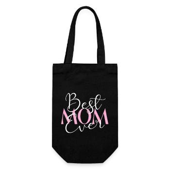 Mom - Gift Bag for Bottles - black - Front