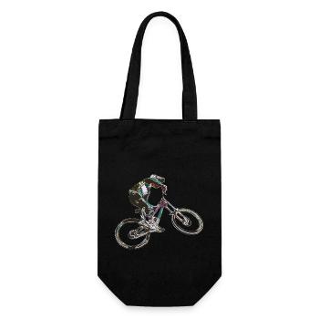 MTB-Abfahrt - Geschenkbeutel für Flaschen - Schwarz - Vorne