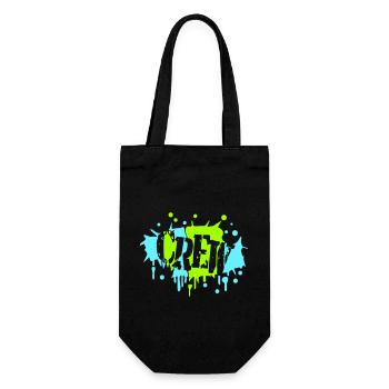 Crew Graffiti Spray Stamp Drops Splashes of Paint - Gift Bag for Bottles - black - Front
