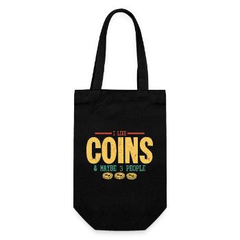 Coins Over Crowds: The Selective Numismatist - Geschenkbeutel für Flaschen - Schwarz - Vorne