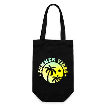 Summer Vibes - Geschenkbeutel für Flaschen - Schwarz - Vorne