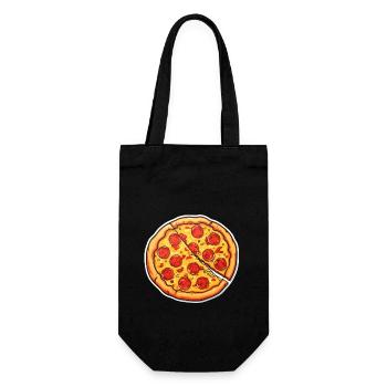 Pizza Salami - Gift Bag for Bottles - black - Front