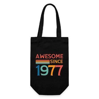 Awesome since 1977 - Gift Bag for Bottles - black - Front