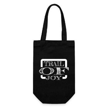 trail riding mountain bike trails funny sayings - Geschenkbeutel für Flaschen - Schwarz - Vorne