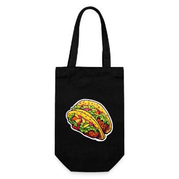 Taco doppelt - Geschenkbeutel für Flaschen - Schwarz - Vorne