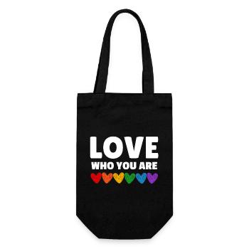 Lgbtqia. Liebe, wer du bist - Geschenkbeutel für Flaschen - Schwarz - Vorne