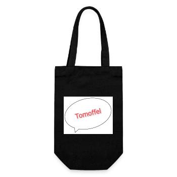 Tomoffel Tomate Kartoffel Pflanze - Geschenkbeutel für Flaschen - Schwarz - Vorne