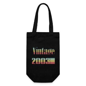 2003 Birthday 2003 Born in 2003 Birthday - Gift Bag for Bottles - black - Front