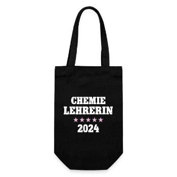 Chemie Studium Chemielehrerin 2024 Lehramt Chemie - Geschenkbeutel für Flaschen - Schwarz - Vorne