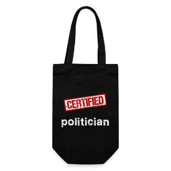 Politiker - Geschenkbeutel für Flaschen - Schwarz - Vorne
