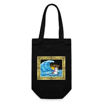 Message d’anniversaire de licorne dans une bouteille - Sac à bouteille - noir - Devant