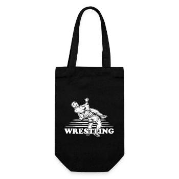 Kämpfer Wrestling Wrestler Suplex Ringertrikot - Geschenkbeutel für Flaschen - Schwarz - Vorne