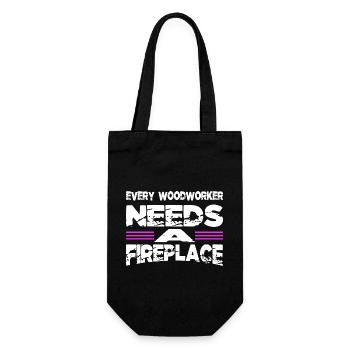 Funshirt Construction Carpenter Carpentry Axes - Gift Bag for Bottles - black - Front